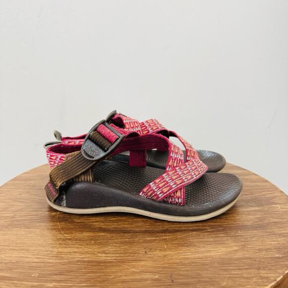 Chaco Z Cloud Pink Strappy Sandals Girls Size 12 - Picture 4 of 9